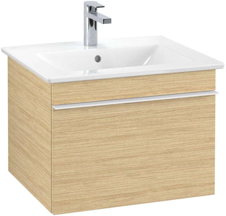 Тумба под раковину Villeroy & Boch Venticello 55,3х50,2 см ДСП северный дуб/ручка алюминий белый A93202VJ
