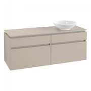 Тумба під раковину Villeroy & Boch Legato 140х55 см ДСП ніжно-сірий B59000VK