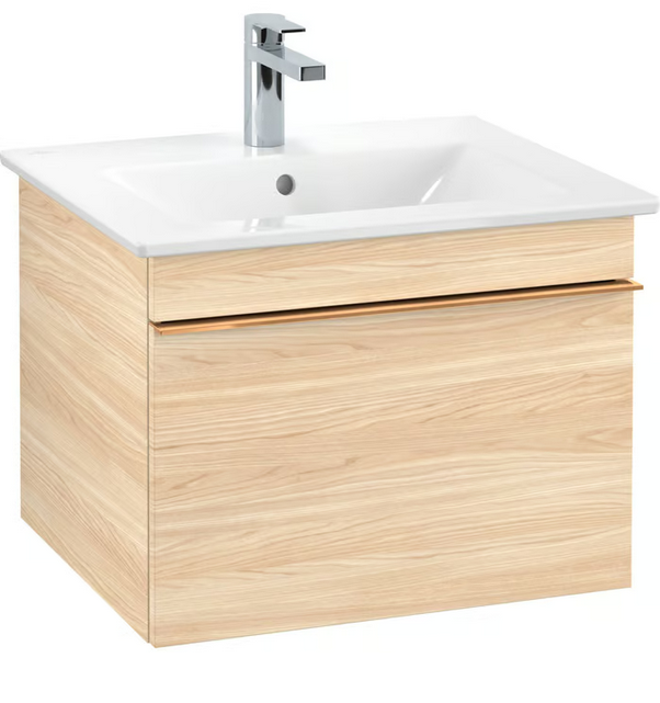 Тумба под раковину Villeroy & Boch Venticello 55,3х50,2 см ДСП вяз печатный/ручка медь A93205PN