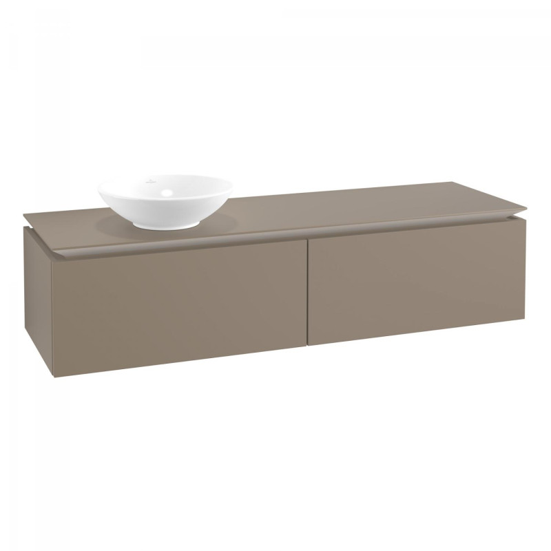 Тумба під раковину Villeroy & Boch Legato 160х38 см ДСП сірий трюфель B59500VG