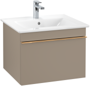 Тумба под раковину Villeroy & Boch Venticello 55,3х50,2 см ДСП трюфель серый/ручка медь A93205VG