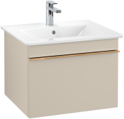 Тумба под раковину Villeroy & Boch Venticello 55,3х50,2 см ДСП мягкий серый/ручка медь A93205VK