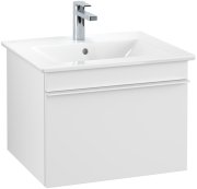 Тумба під раковину Villeroy & Boch Venticello 55,3х50,2 см ДСП/МДФ білий матовий/ручка алюміній білий A93202MS