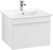 Тумба під раковину Villeroy & Boch Venticello 55,3х50,2 см ДСП/МДФ білий матовий/ручка алюміній білий A93202MS
