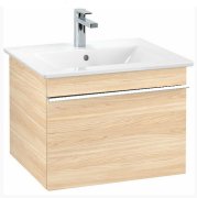 Тумба під раковину Villeroy & Boch Venticello 55,3х50,2 см ДСП в'яз друкарський/ручка алюміній білий A93202PN