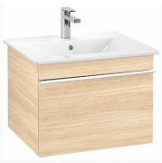 Тумба під раковину Villeroy & Boch Venticello 55,3х50,2 см ДСП в'яз друкарський/ручка алюміній білий A93202PN