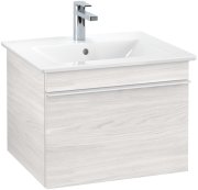 Тумба під раковину Villeroy & Boch Venticello 55,3 х50, 2 см ДСП/МДФ біле дерево/ручка алюміній білий A93202E8