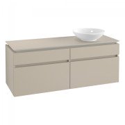 Тумба під раковину Villeroy & Boch Legato 140х55 см ДСП ніжно-сірий B59000VK