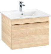 Тумба під раковину Villeroy & Boch Venticello 55,3х50,2 см ДСП в'яз друкарський/ручка мідь A93205PN