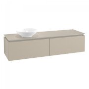 Тумба під раковину Villeroy & Boch Legato 160х38 см ДСП ніжно-сірий B59500VK