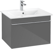 Тумба под раковину Villeroy & Boch Venticello 60,3х50,2 см МДФ глянцевый серый/ручка хром A93301FP
