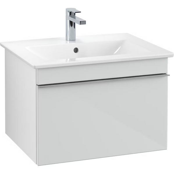 Тумба под раковину Villeroy & Boch Venticello 60,3х50,2 см МДФ стекло глянцевое белое/ручка хром A93301RE