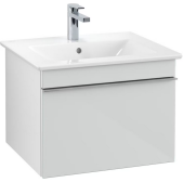 Тумба під раковину Villeroy & Boch Venticello 55,3х50,2 см МДФ скло глянсове біле/ручка хром A93201RE