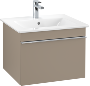 Тумба під раковину Villeroy & Boch Venticello 55,3х50,2 см ДСП трюфель сірий/ручка хром A93201VG
