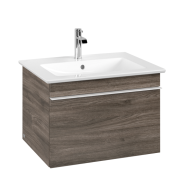 Тумба под раковину Villeroy & Boch Venticello 60,3х50,2 см ДСП каменный дуб/ручка алюминий белый A93302RK