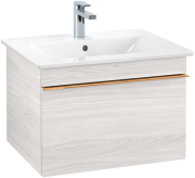 Тумба под раковину Villeroy & Boch Venticello 60,3х50,2 см ДСП/МДФ белое дерево/ручка медь A93305E8
