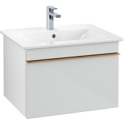 Тумба под раковину Villeroy & Boch Venticello 60,3х50,2 см МДФ стекло глянцевое белое/ручка медь A93305RE