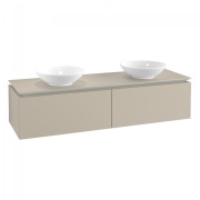 Тумба під раковину Villeroy & Boch Legato 160х38 см ДСП ніжно-сірий B59900VK