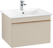 Тумба под раковину Villeroy & Boch Venticello 60,3х50,2 см ДСП мягкий серый/ручка медь A93305VK