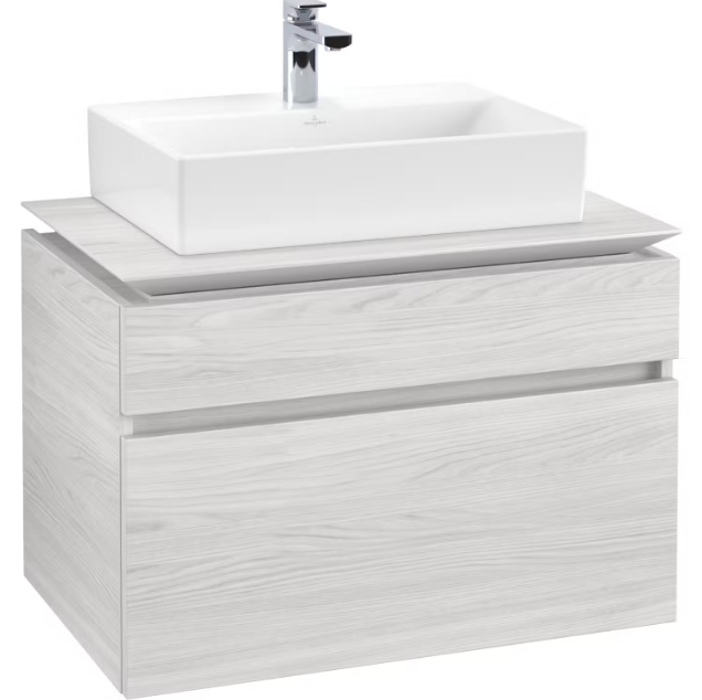 Тумба під раковину Villeroy & Boch Legato 80х55 см ДСП біле дерево B60200E8