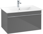 Тумба під раковину Villeroy & Boch Venticello 75,3х50,2 см МДФ глянсовий сірий/ручка хром A93401FP