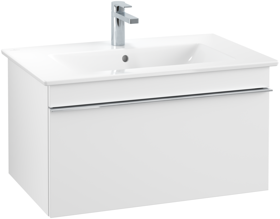 Тумба под раковину Villeroy & Boch Venticello 75,3х50,2 см ДСП/МДФ белый матовый/ручка хром A93401MS