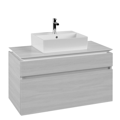 Тумба під раковину Villeroy & Boch Legato 100х55 см ДСП біле дерево B60400E8