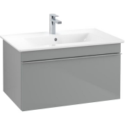 Тумба под раковину Villeroy & Boch Venticello 75,3х50,2 см МДФ стекло глянцевое серое/ручка хром A93401RA