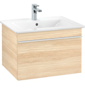 Тумба под раковину Villeroy & Boch Venticello 60,3х50,2 см ДСП вяз печатный/ручка алюминий белый A93302PN