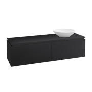 Тумба під раковину Villeroy&Boch Legato 160х38 см МДФ/ДСП чорний матовий лак B59700PD