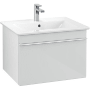Тумба под раковину Villeroy & Boch Venticello 60,3х50,2 см МДФ стекло глянцевое белое/ручка алюминий белый A93302RE