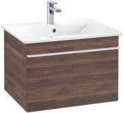 Тумба під раковину Villeroy & Boch Venticello 60,3х50,2 см ДСП дуб аризона/ручка алюміній білий A93302VH