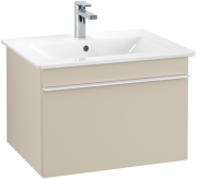 Тумба под раковину Villeroy & Boch Venticello 60,3х50,2 см ДСП мягкий серый/ручка алюминий белый A93302VK