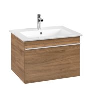Тумба под раковину Villeroy & Boch Venticello 60,3х50,2 см ДСП дуб канзас/ручка алюминий белый A93302RH