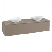 Тумба під раковину Villeroy & Boch Legato 160х38 см ДСП сірий трюфель B59900VG