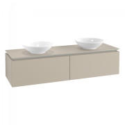Тумба під раковину Villeroy & Boch Legato 160х38 см ДСП ніжно-сірий B59900VK