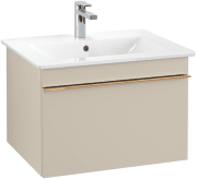 Тумба под раковину Villeroy & Boch Venticello 60,3х50,2 см ДСП мягкий серый/ручка медь A93305VK
