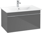 Тумба под раковину Villeroy & Boch Venticello 75,3х50,2 см МДФ глянцевый серый/ручка хром A93401FP