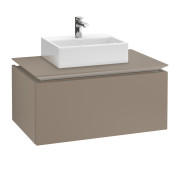 Тумба під раковину Villeroy & Boch Legato 80х38 см ДСП сірий трюфель B60100VG