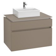 Тумба под раковину Villeroy & Boch Legato 80х55 см ДСП трюфель серый B60200VG