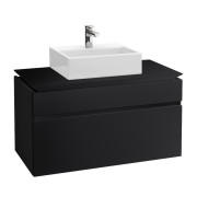 Тумба під раковину Villeroy&Boch Legato 80х55 см МДФ/ДСП чорний матовий лак B60200PD