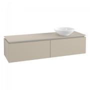 Тумба під раковину Villeroy & Boch Legato 160х38 см ДСП ніжно-сірий B59700VK