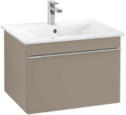 Тумба под раковину Villeroy & Boch Venticello 60,3х50,2 см ДСП трюфель серый/ручка хром A93301VG