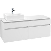 Тумба під раковину Villeroy & Boch Legato 140х55 см ДСП білий матовий B61400MS