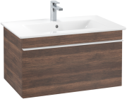 Тумба под раковину Villeroy & Boch Venticello 75,3х50,2 см ДСП дуб аризона/ручка алюминий белый A93402VH