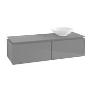 Тумба під раковину Villeroy & Boch Legato 140х38 см МДФ/ДСП глянсовий сірий B61500FP