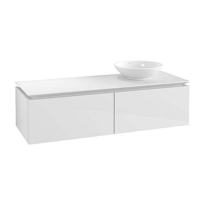 Тумба под раковину Villeroy & Boch Legato 140х38 см МДФ/ДСП белый глянцевый B61500DH