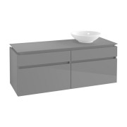 Тумба під раковину Villeroy & Boch Legato 140х55 см МДФ/ДСП глянсовий сірий B61600FP