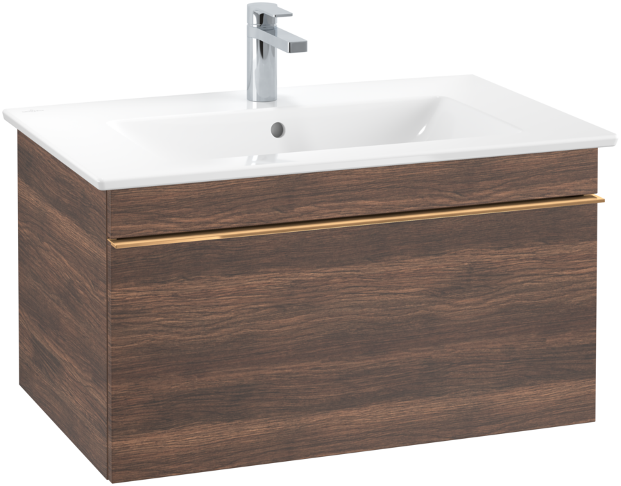 Тумба под раковину Villeroy & Boch Venticello 75,3х50,2 см ДСП дуб аризона/ручка медь A93405VH
