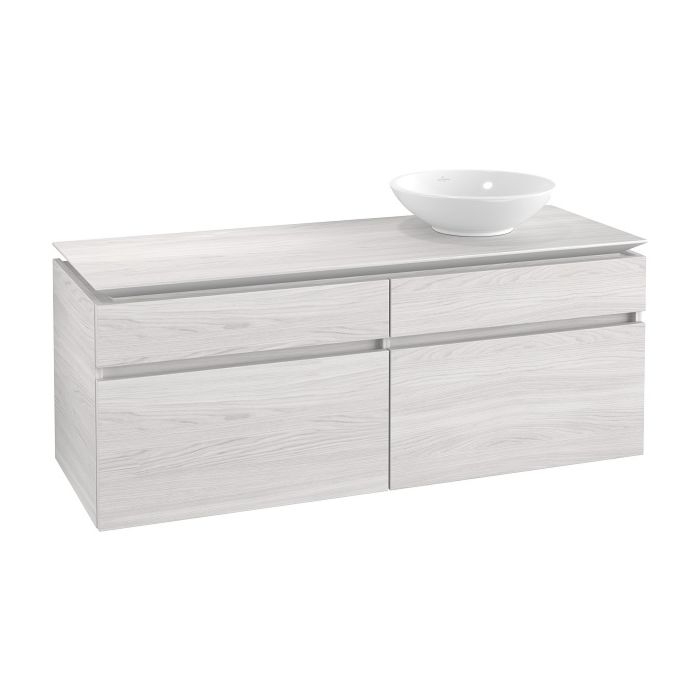 Тумба під раковину Villeroy & Boch Legato 140х55 см ДСП біле дерево B61600E8